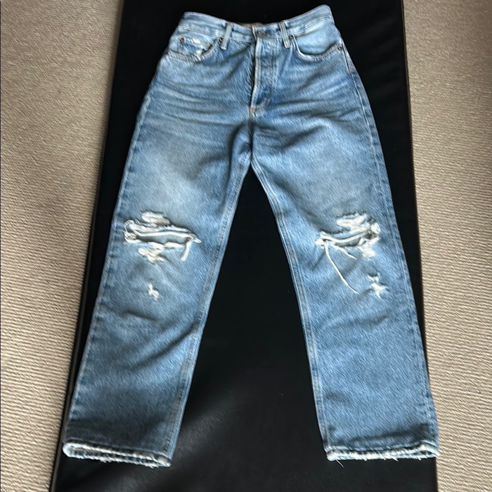 Agolde Distressed Blue Jeans